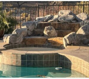 Pool construction in progress showing rebar and concrete work by Laguna Pool & Spa and Landscaping in Las Vegas, NV