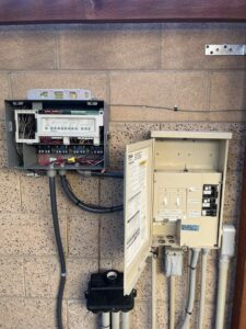 Pool equipment and control panels, indicating maintenance and service by Priority Pools LV in Las Vegas, NV