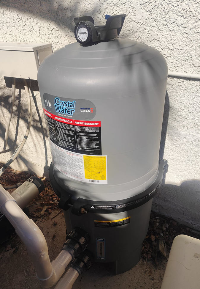 A large pool filter system ready for maintenance by Suburban Pool Company in Germantown, WI.