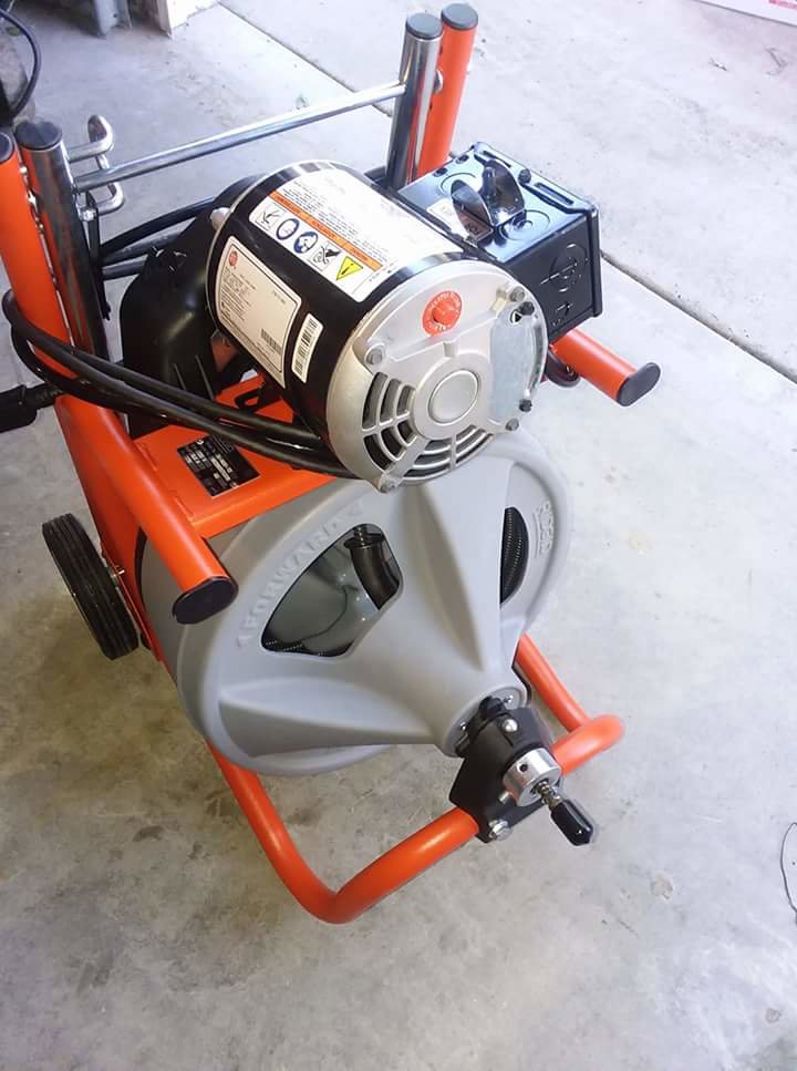A professional drain cleaning machine used by Central Wyoming Drain Service for clearing clogs in Casper, WY.