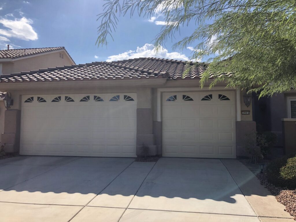 Residential garage door installation completed by Valley Overhead Door in Las Vegas, NV.