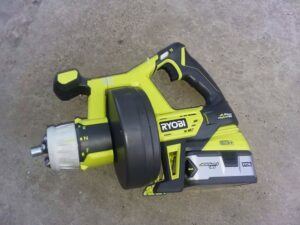 A Ryobi drain cleaning tool used by Central Wyoming Drain Service for residential clogs in Casper, WY.