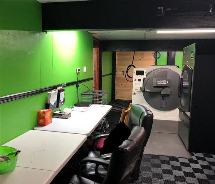 Large industrial drying and dehumidification equipment inside the SERVPRO of Brandywine/Wilmington facility in Wilmington, DE.