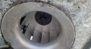 A sparkling clean exhaust fan interior after professional deep cleaning by Bernal Cleaning LLC in Overland Park, KS.