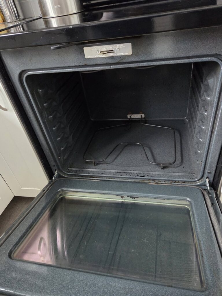 A sparkling clean oven interior after professional cleaning by Hm General Cleaning Services in Schenectady, NY