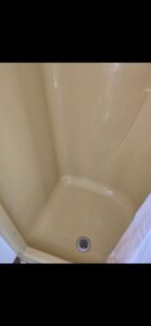 A sparkling clean shower stall after professional cleaning service by MJ Commercial & Residential Cleaning, LLC in Cedar Rapids, IA.