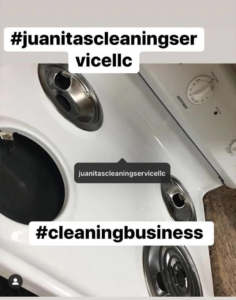 A sparkling clean stove top after professional cleaning by Juanita's Cleaning Services LLC in Gulfport, MS.