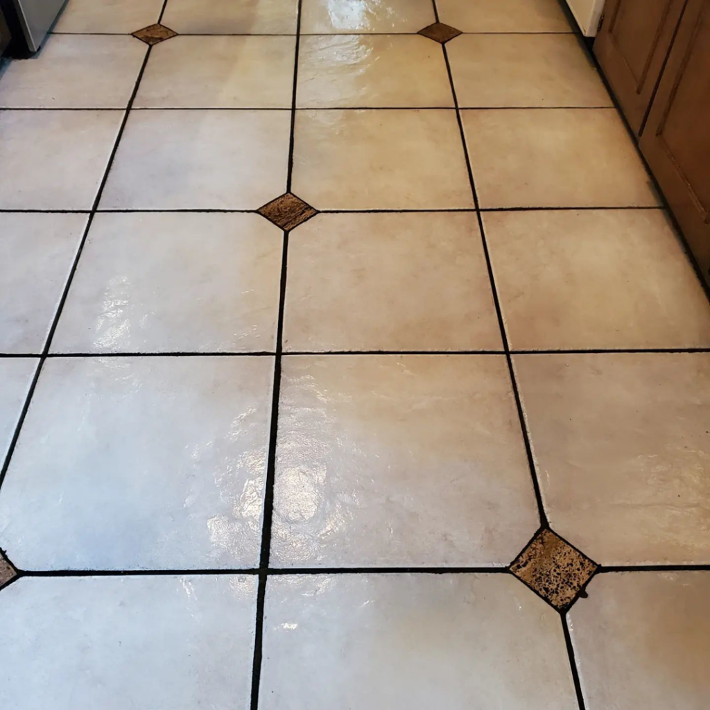 A sparkling clean tiled floor, showcasing the meticulous work of Impeccable Cleaning Service in Columbia, SC.
