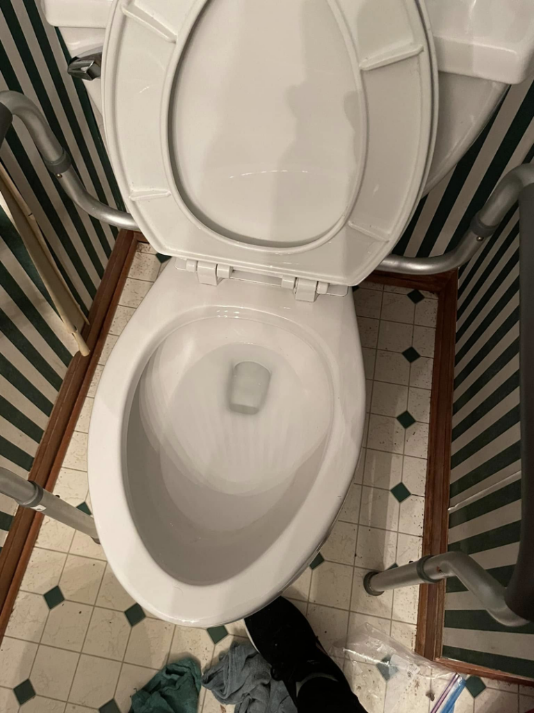 A sparkling clean toilet bowl, showcasing the excellent results from Sara's House Cleaning in Olathe, KS.