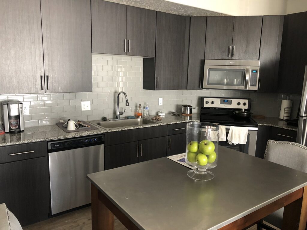 A spotless modern kitchen, showcasing the thorough house cleaning services provided by Five Stars Cleaning Services in West Valley City, UT.