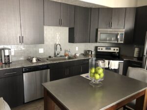 A spotless modern kitchen, showcasing the thorough house cleaning services provided by Five Stars Cleaning Services in West Valley City, UT.