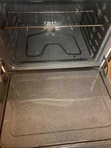 A spotless oven interior after a thorough cleaning service by S&R Services LLC in Anchorage, AK.