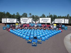The Water Damage Squad team with their full fleet of trucks and water damage restoration equipment in Philadelphia, PA.