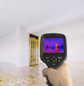 A thermal imaging camera used for water damage detection by ABC Cleaning and Restoration in Harvest, AL.