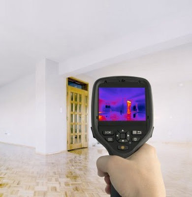 A thermal imaging camera used for water damage detection by ABC Cleaning and Restoration in Harvest, AL.