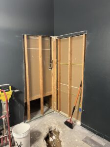 Walls opened up and floor removed to access pipes, part of water damage restoration by Hull Plumbing, Inc. in Oklahoma City, OK.