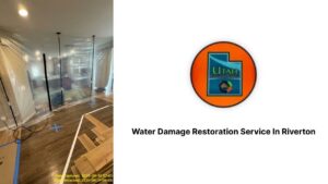 A room with plastic sheeting containment and flooring removed for water damage restoration by Utah Flood Guys in Sandy, UT.