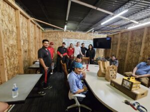Yellow flexible ducting used for drying in a laundry room by Water Damage, Inc. in Denver, CO.