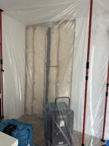 Professional drying equipment and containment setup for water damage restoration by Advanced Restoration LLC in Salt Lake City, UT.