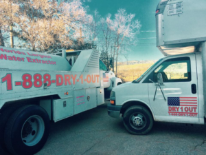 Two water extractor trucks, part of the fleet for San jose water damage, ready for service in San Jose, CA