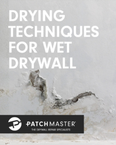 Severely damaged and moldy wet drywall, requiring drying techniques from PatchMaster Central Connecticut, a water damage specialist in Bristol, CT.