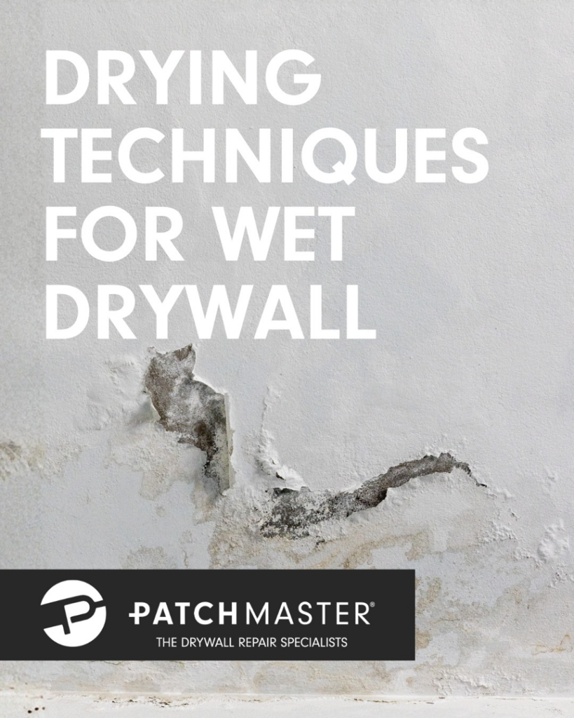 Severely damaged and moldy wet drywall, requiring drying techniques from PatchMaster Central Connecticut, a water damage specialist in Bristol, CT.