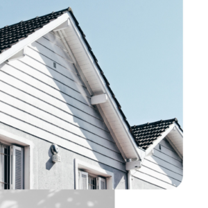 Close-up of white horizontal siding on a house gable by Southwestern Remodeling in Wichita, KS