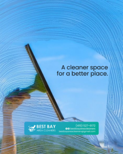 A professional window cleaning in progress with a squeegee by Best Bay Area Cleaners in Oakland, CA.